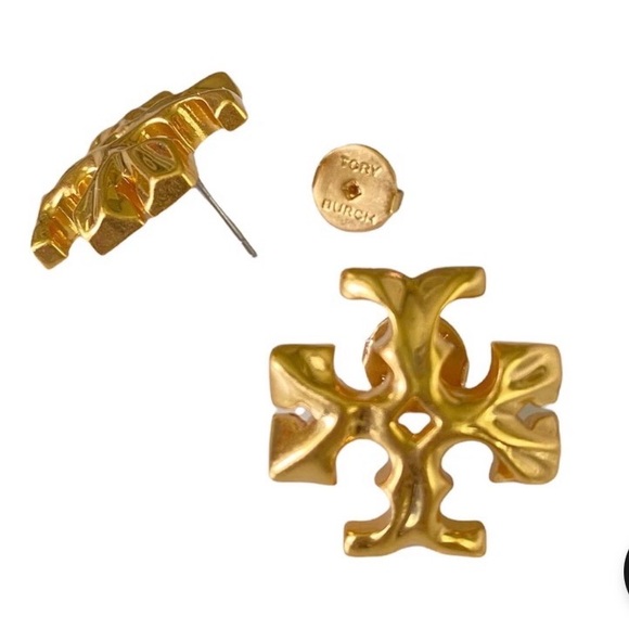 Tory Burch large gold clip on earrings new - Picture 4 of 4